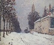 Alfred Sisley Snow on the Road Louveciennes, china oil painting artist
